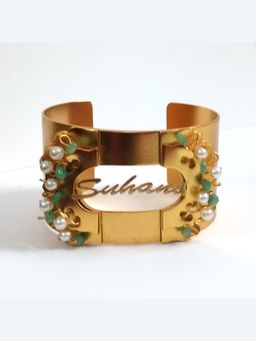 Suhani Pittie - Stone And Pearl Multi-Color Hand Cuff