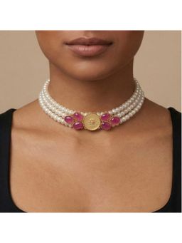 Suhani Pittie - Pearls And Flamingos Choker Neckpiece