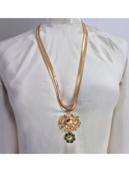 Suhani Pittie - Green Surya Foliage Green Crystals Necklace