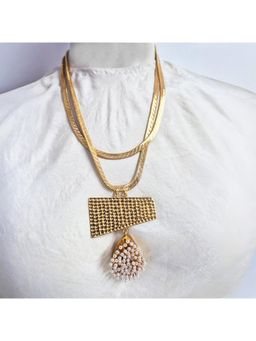 Suhani Pittie - Art Deco Pearl Cluster Gold Necklace