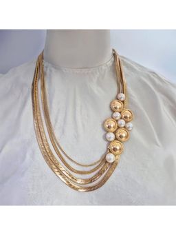 Suhani Pittie - Dramatic Surya And Pearl Gold Necklace