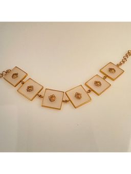 Suhani Pittie - Gold Acrylic Square Necklace