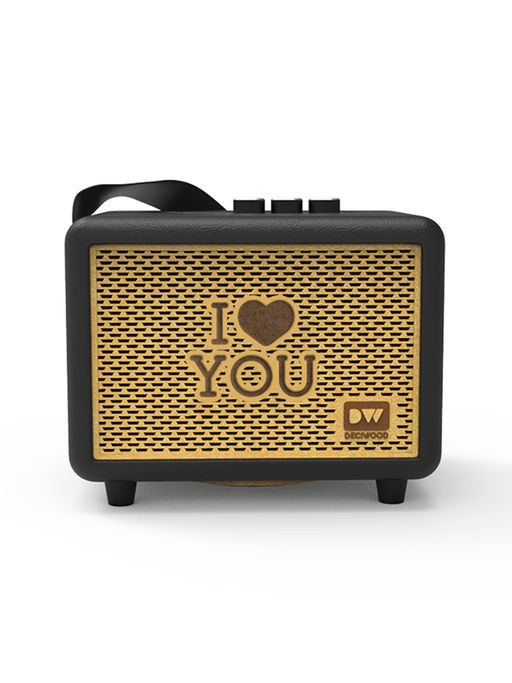 DECIWOOD Unplugged 35W Wooden Body, 4500 mAh Battery, 7-8 Hrs Play Time, Bluetooth Speaker-Black