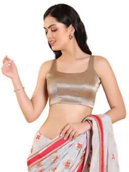 SALWAR STUDIO - Self Design Tissue Readymade Blouse