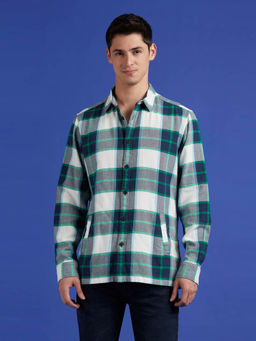 Pepe Jeans - Navy Blue Checks Full Sleeve Shirt