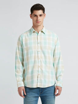 Pepe Jeans - Aqua Blue Checks Full Sleeve Shirt