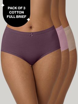 Nykd by Nykaa - PO3 Mid Rise Cotton Hipster Panty with Inner Elastic-NYP104 M Wine,Blush,Dark Skin