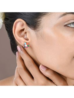 Designbox - Navratna Multi-Color Stud Earrings