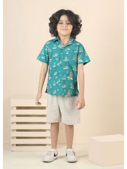 RATAN JAIPUR - Zen Temple Cotton Green Shirt