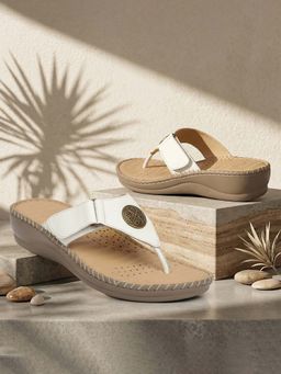 Scholl - White Open Toe Sandals