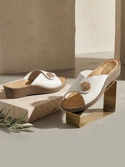 Scholl - Off White Open Toe Sandals
