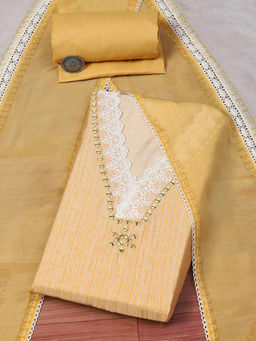 Biba - Beige Muslin Unstitched Dress Material