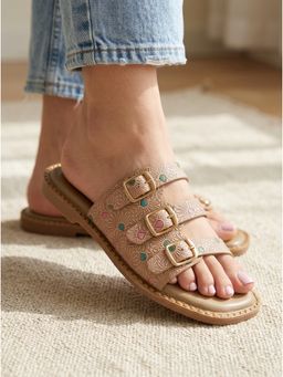 Carlton London - Women Beige Printed Flats
