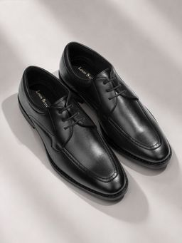Louis Stitch - Men Jet Black Formal Derbies