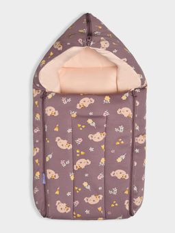 Mi Arcus - Cotton Print Mauve Color Baby Nest/Carry Nest for Infants 0-6 Months
