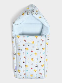 Mi Arcus - Cotton Printed Blue Baby Nest (0-6 Months)