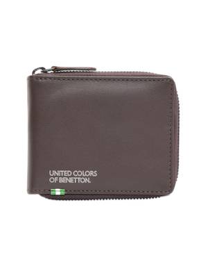 Buy United Colors of Benetton Men Polna Leather Zip Around Wallet
