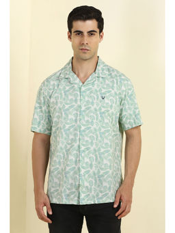 Allen Solly - Men Green Print Half Sleeves Casual Shirt