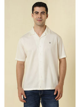 Allen Solly - Men White Graphic Print Half Sleeves Casual Shirt