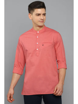 Allen Solly - Men Pink Solid Casual Kurta Shirt