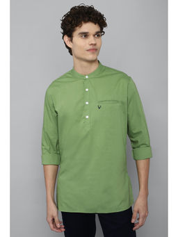 Allen Solly - Men Green Solid Casual Kurta Shirt