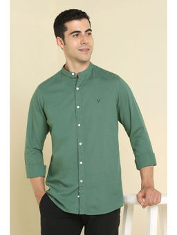 Allen Solly - Men Green Textured Full Sleeves Casual Shirt
