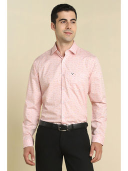 Allen Solly - Men Pink Print Full Sleeves Formal Shirt