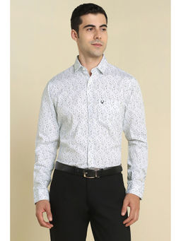 Allen Solly - Men White Print Full Sleeves Formal Shirt