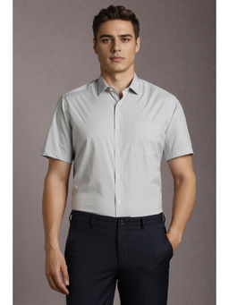 Louis Philippe - Men Grey Print Half Sleeves Formal Shirt