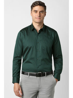 Peter England - Men Green Full Sleeves Formal Shirt