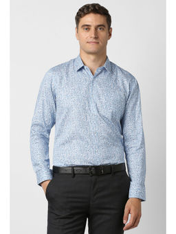 Peter England - Men Light Blue Full Sleeves Formal Shirt