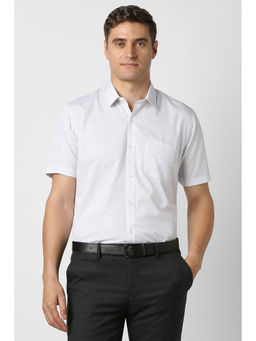 Peter England - Men White Half Sleeves Formal Shirt