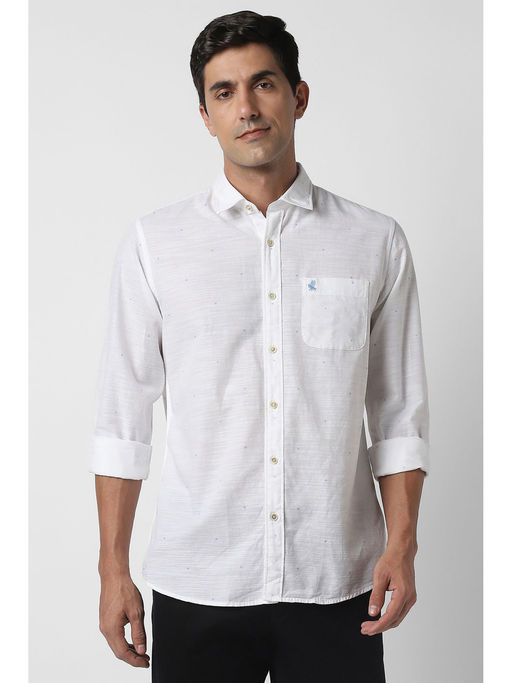 Nykaa Fashion Peter England White Casual Shirts Peter England