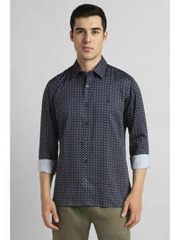 Simon Carter - Navy Blue Printed Shirt
