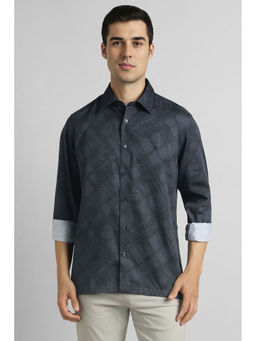 Simon Carter - Navy Blue Printed Shirt