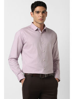 Van Heusen - Men Lilac Textured Full Sleeves Party Shirt