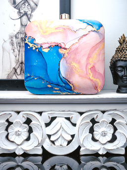 NR by Nidhi Rathi - Printed Blue Clutch