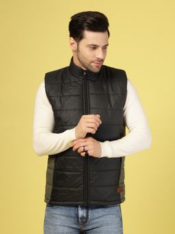 RIGO - Men Olive Colorblock Puffer Jacket