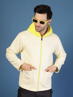 RIGO - Men Off White Colorblock Fleece Jacket