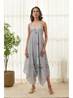 Pasha India - Soft Blue Polka Dot Palazzo Jumpsuit
