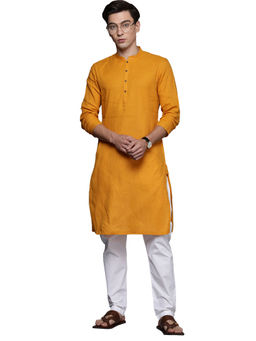 Manyavar - Mens Blended Cotton Ankle Length Plain Pyjama (White)
