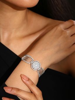 Priyaasi - Silver Plating Ad Geometry Style Adjustable Bracelet