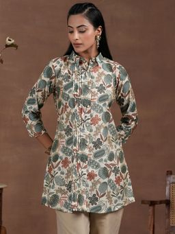 Libas - Women Silk Blend Multi-Color Floral Printed Kurti