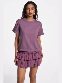 TERRA LUNA - Cela Mauve Solid T-shirt