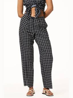 TERRA LUNA - Women Black Delphi Monogram Pant