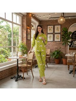 MASU - Women Yellow Checked Gaiya Shirt and Pant