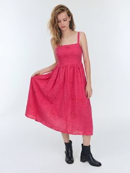FELRIO - Pink Worked Gauze Dress