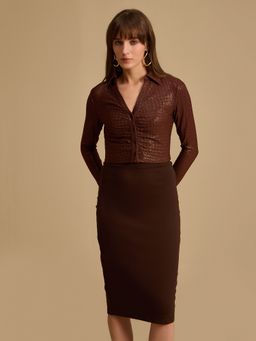 Kazo - Wyatt Brown Textured Shirt