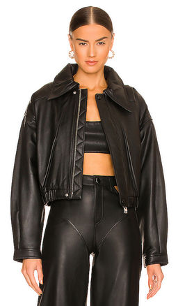 Camila Coelho - Raven Leather Jacket
