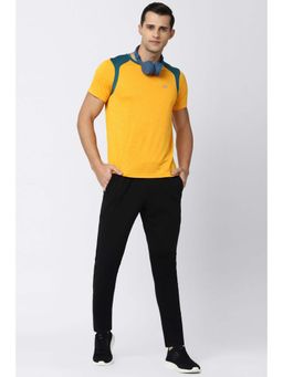 Peter England - Men Yellow Crew Neck T Shirt